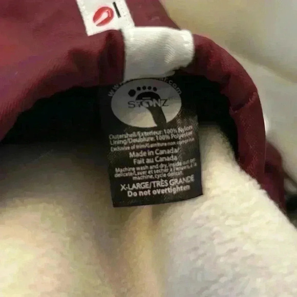 Kids Stonz Boots with Liners Girls Winter Footwear Toddler  Snow Burgundy & Pink - Picture 9 of 10